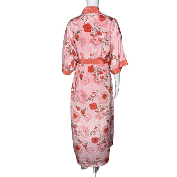 Contessa Di Roma Nightgown Womens Small Pink Floral Flower Bohemian Grandma - Picture 5 of 14